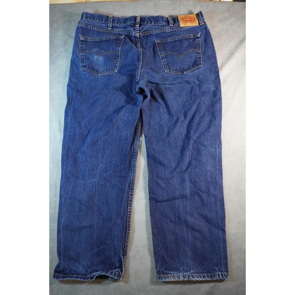 Levis 550 Relaxed Fit Straight Leg Jeans 42X30 Blue 5 Pocket Red Tab Denim Pants